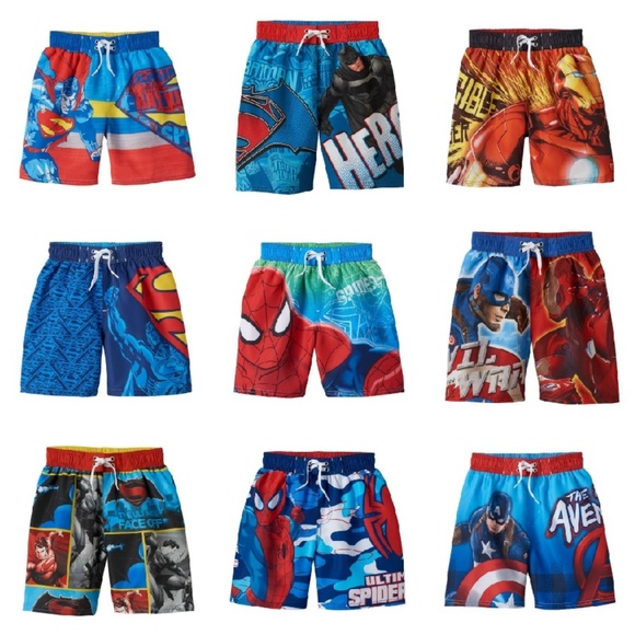 character swim trunks